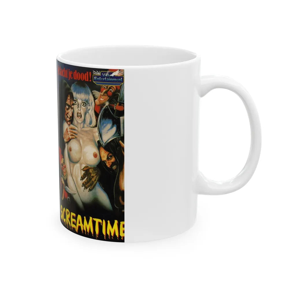 SCREAMTIME (VHS COVER) - White Coffee Mug-Go Mug Yourself