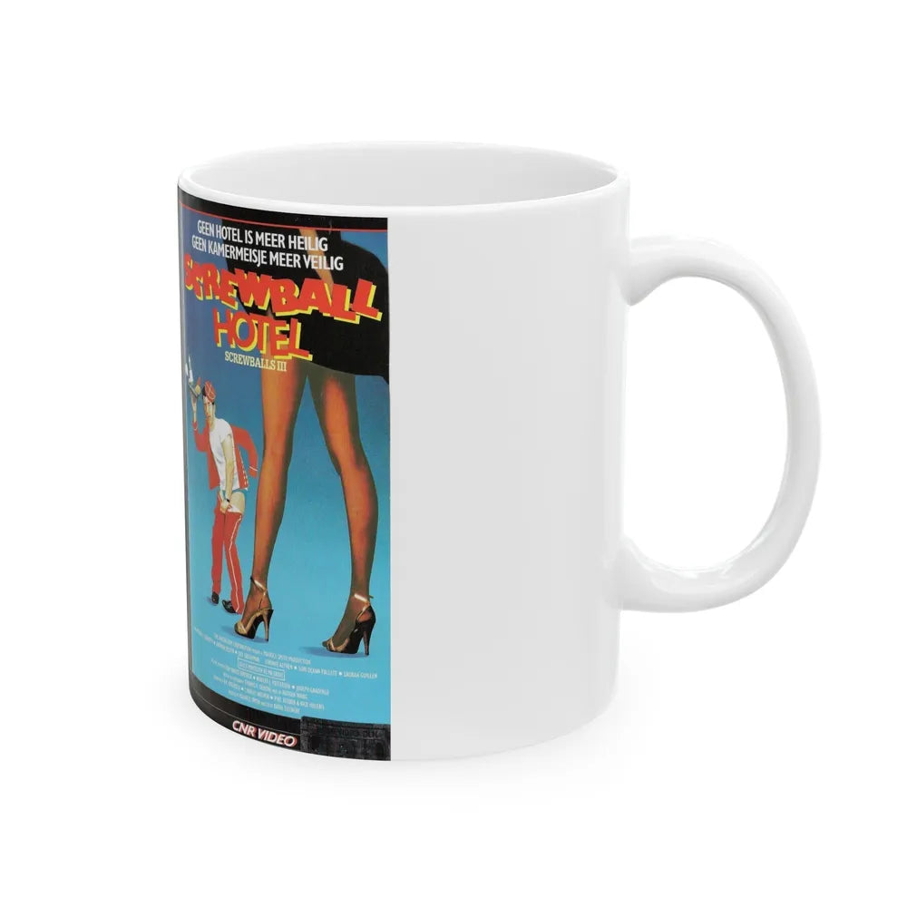 SCREWBALL HOTEL (VHS COVER) - White Coffee Mug-Go Mug Yourself