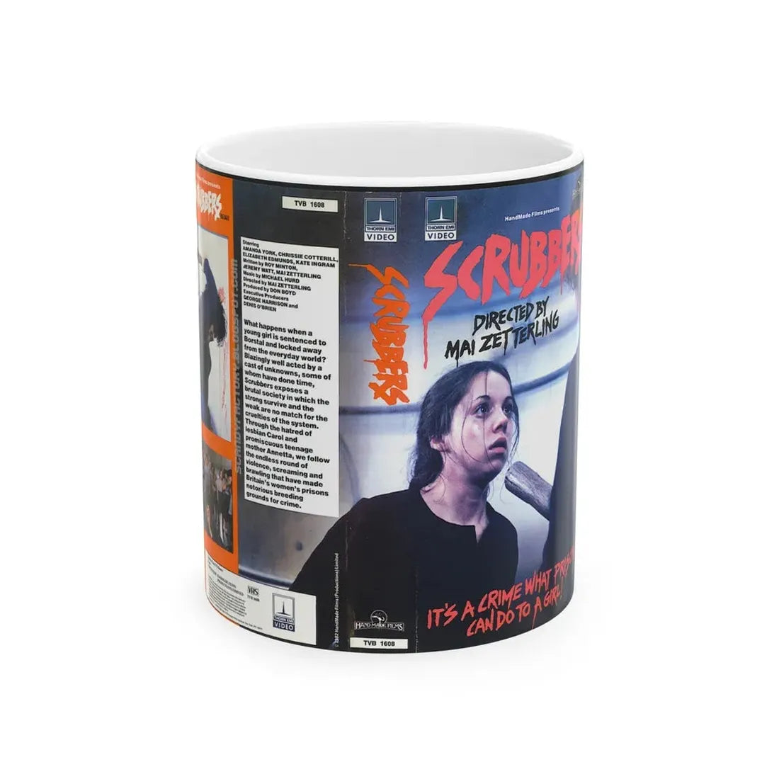 SCRUBBERS (VHS COVER) - White Coffee Mug 11oz - Go Mug Yourself