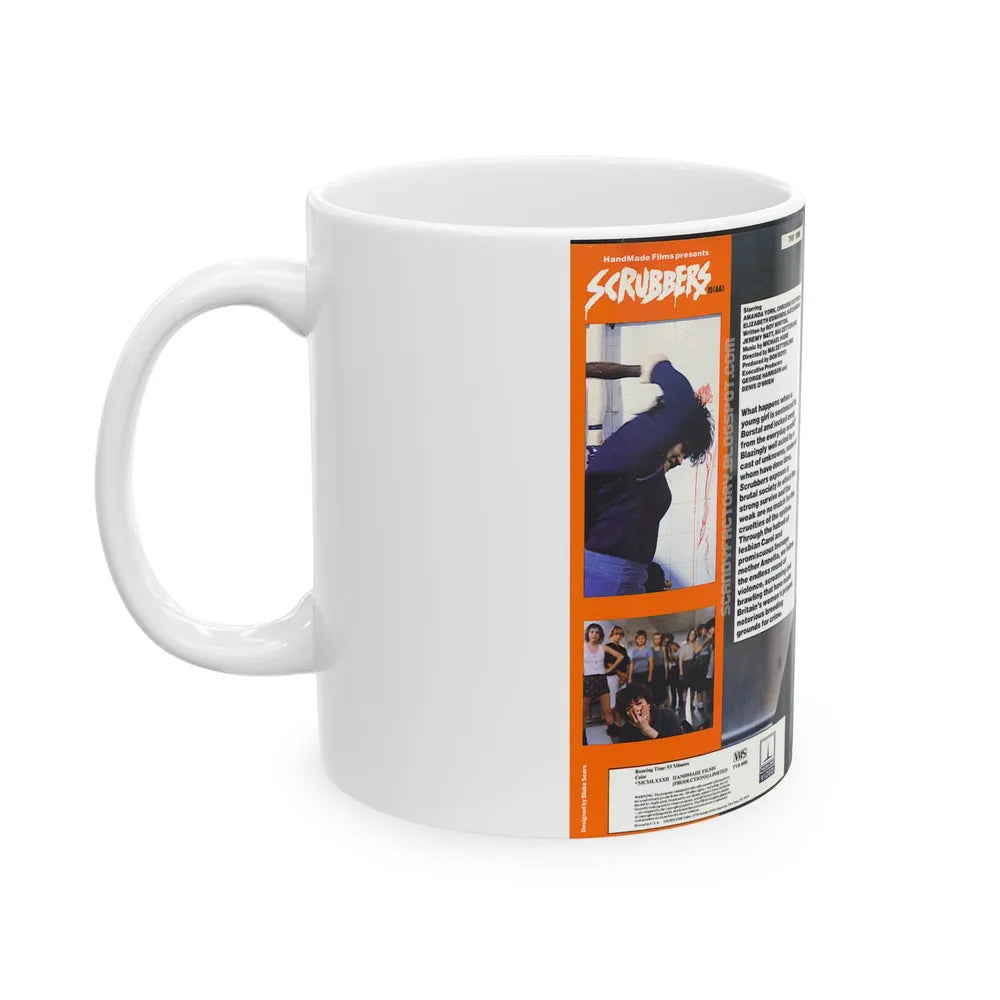 SCRUBBERS (VHS COVER) - White Coffee Mug-Go Mug Yourself