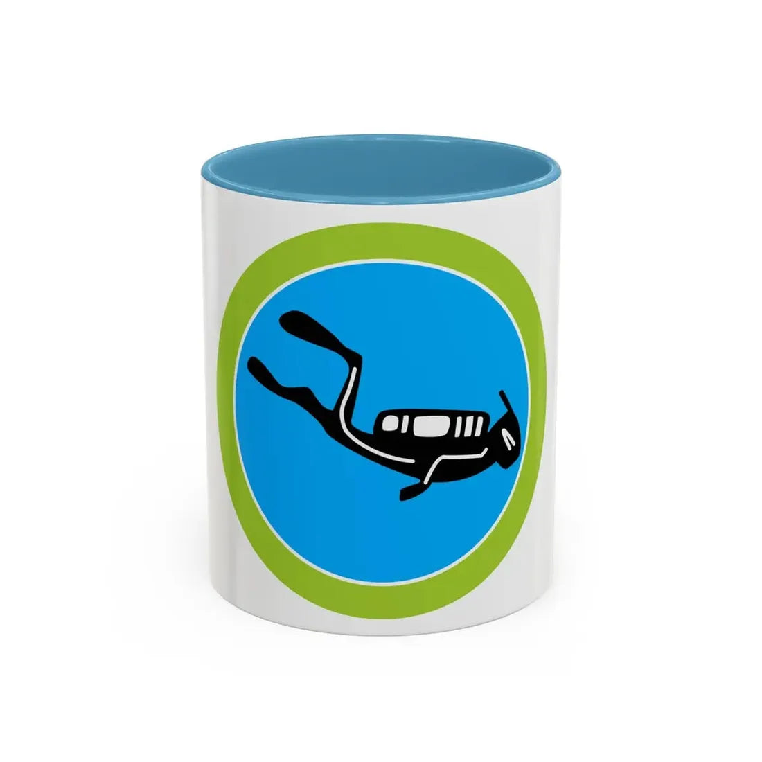 Scuba Diving (Boy Scout Merit Badge) Accent Coffee Mug 11oz Light Blue - Go Mug Yourself