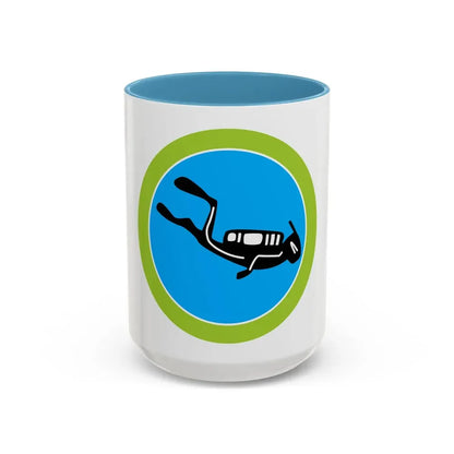 Scuba Diving (Boy Scout Merit Badge) Accent Coffee Mug 15oz Light Blue - Go Mug Yourself