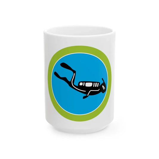 Scuba Diving (Boy Scout Merit Badge) White Coffee Mug 15oz - Go Mug Yourself