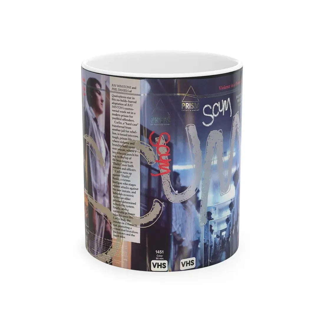 SCUM (VHS COVER) - White Coffee Mug 11oz - Go Mug Yourself