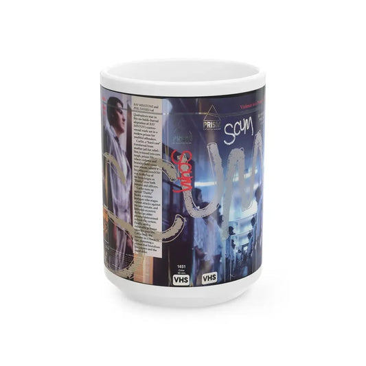 SCUM (VHS COVER) - White Coffee Mug 15oz - Go Mug Yourself