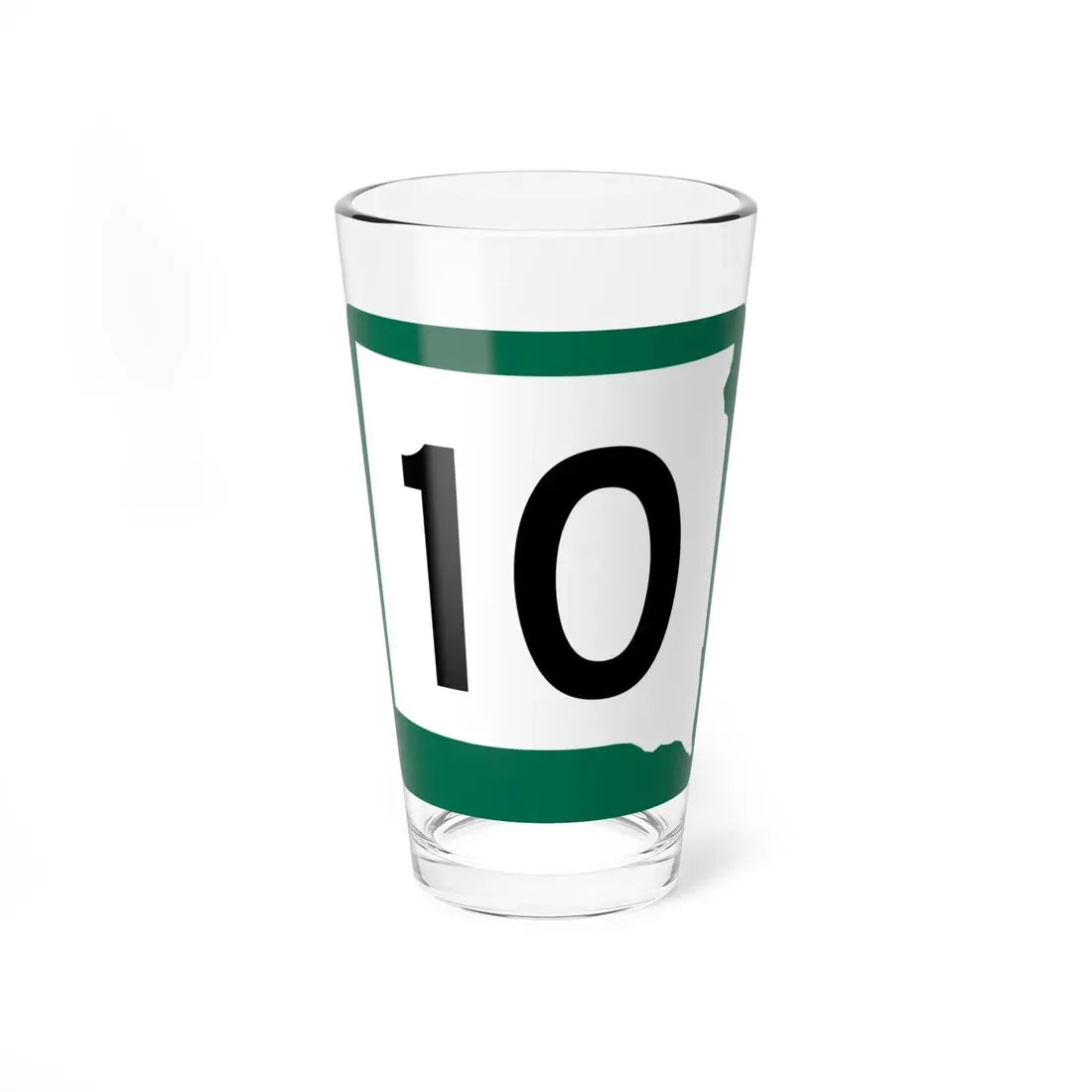 SD 10 (South Dakota) (Road Sign) Pint Glass 16oz 16oz - Go Mug Yourself