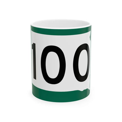 SD 100 (South Dakota) (Road Sign) White Coffee Mug 11oz - Go Mug Yourself
