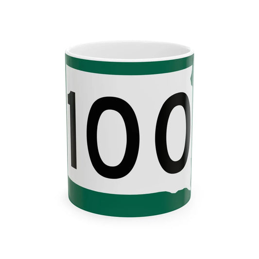 SD 100 (South Dakota) (Road Sign) White Coffee Mug 11oz - Go Mug Yourself