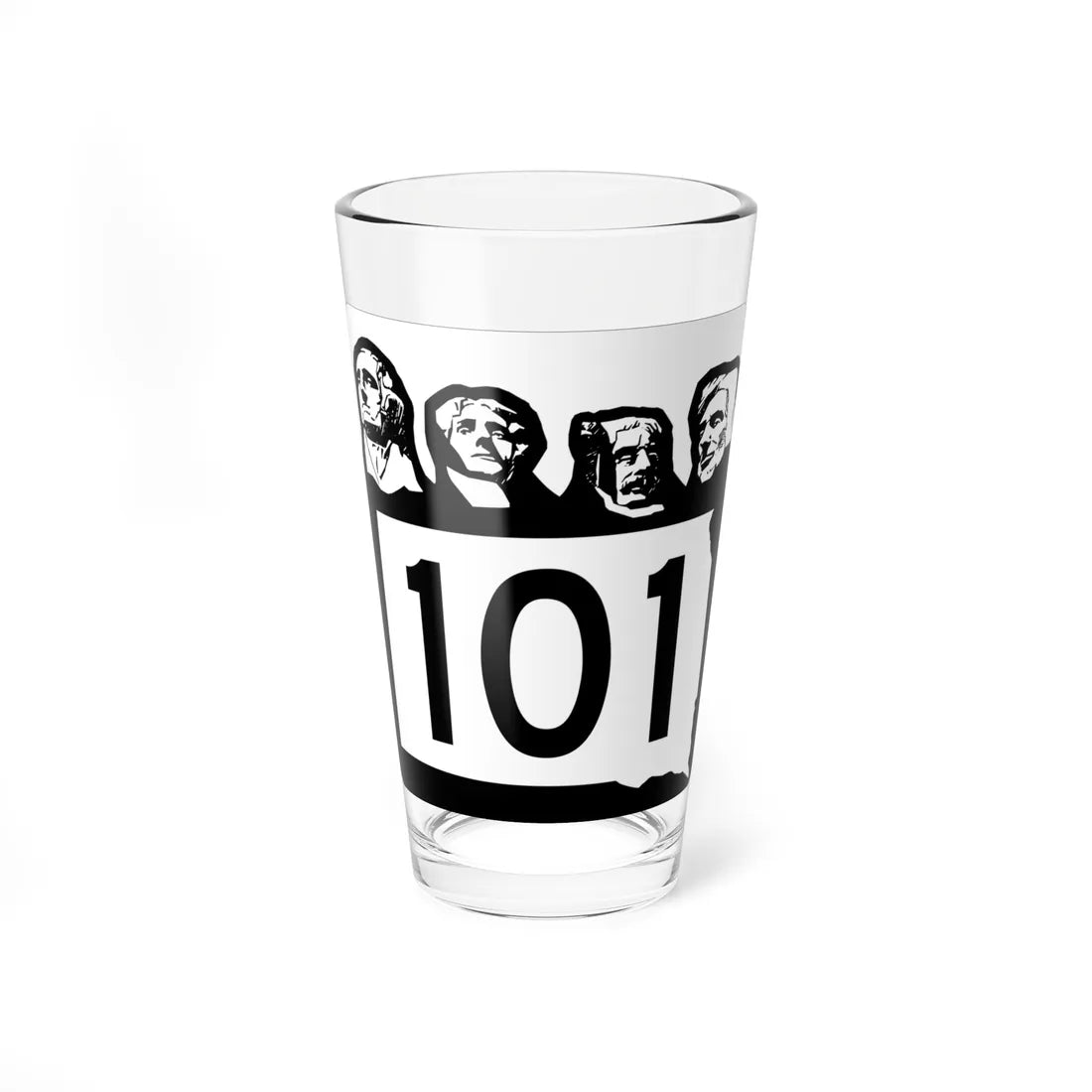 SD 101 1960 (South Dakota) (Road Sign) Pint Glass 16oz 16oz - Go Mug Yourself