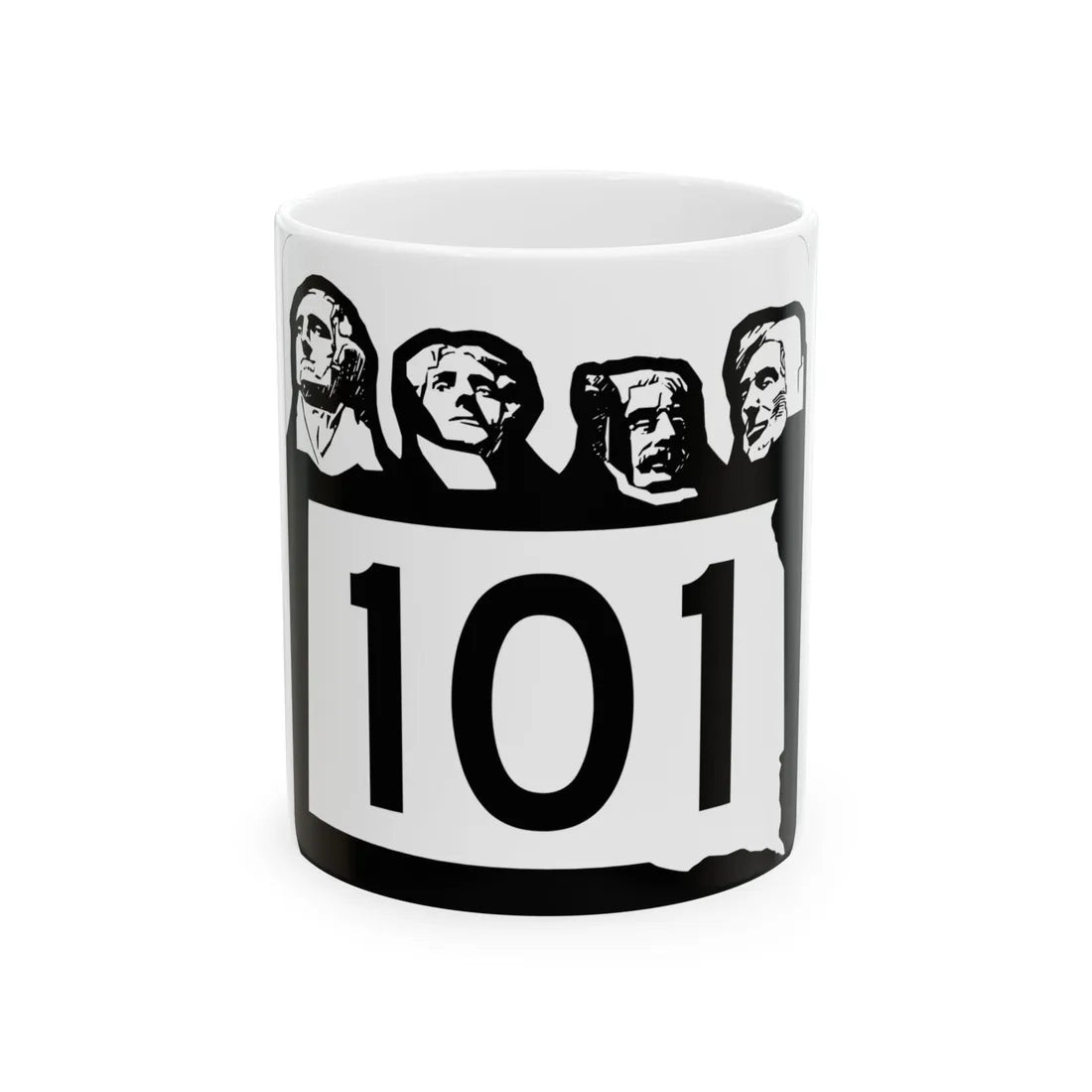 SD 101 1960 (South Dakota) (Road Sign) White Coffee Mug 11oz - Go Mug Yourself