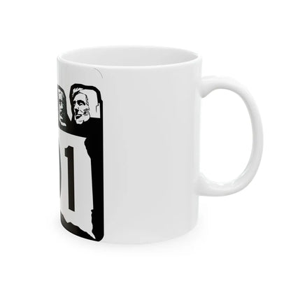 SD 101 1960 (South Dakota) (Road Sign) White Coffee Mug - Go Mug Yourself