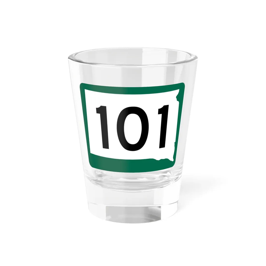 SD 101 (South Dakota) (Road Sign) Shot Glass 1.5oz 1.5oz - Go Mug Yourself