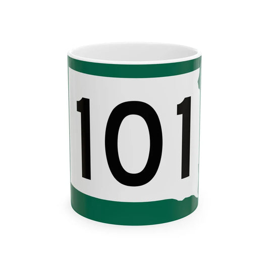 SD 101 (South Dakota) (Road Sign) White Coffee Mug 11oz - Go Mug Yourself
