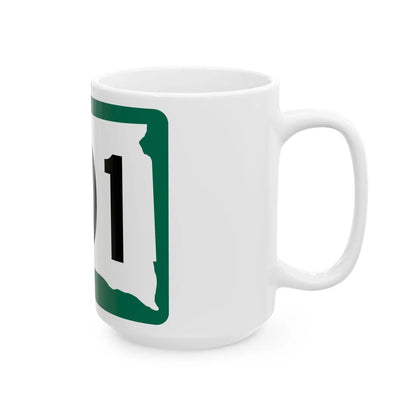 SD 101 (South Dakota) (Road Sign) White Coffee Mug - Go Mug Yourself