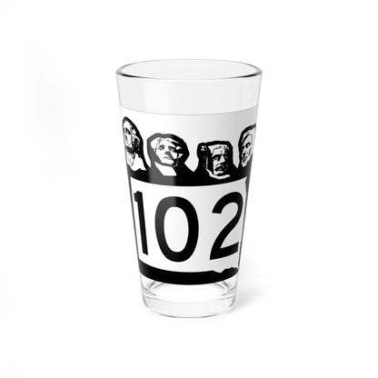 SD 102 1960 (South Dakota) (Road Sign) Pint Glass 16oz 16oz - Go Mug Yourself