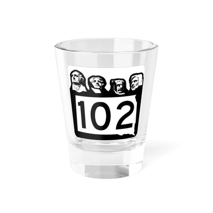 SD 102 1960 (South Dakota) (Road Sign) Shot Glass 1.5oz 1.5oz - Go Mug Yourself