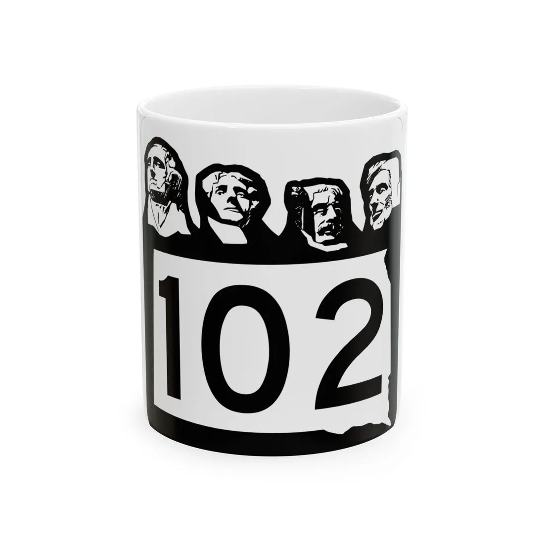 SD 102 1960 (South Dakota) (Road Sign) White Coffee Mug 11oz - Go Mug Yourself