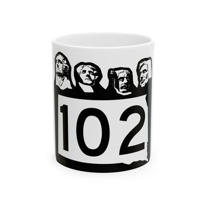 SD 102 1960 (South Dakota) (Road Sign) White Coffee Mug 11oz - Go Mug Yourself