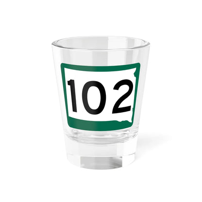 SD 102 (South Dakota) (Road Sign) Shot Glass 1.5oz 1.5oz - Go Mug Yourself