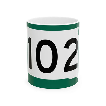 SD 102 (South Dakota) (Road Sign) White Coffee Mug 11oz - Go Mug Yourself