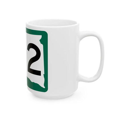 SD 102 (South Dakota) (Road Sign) White Coffee Mug - Go Mug Yourself
