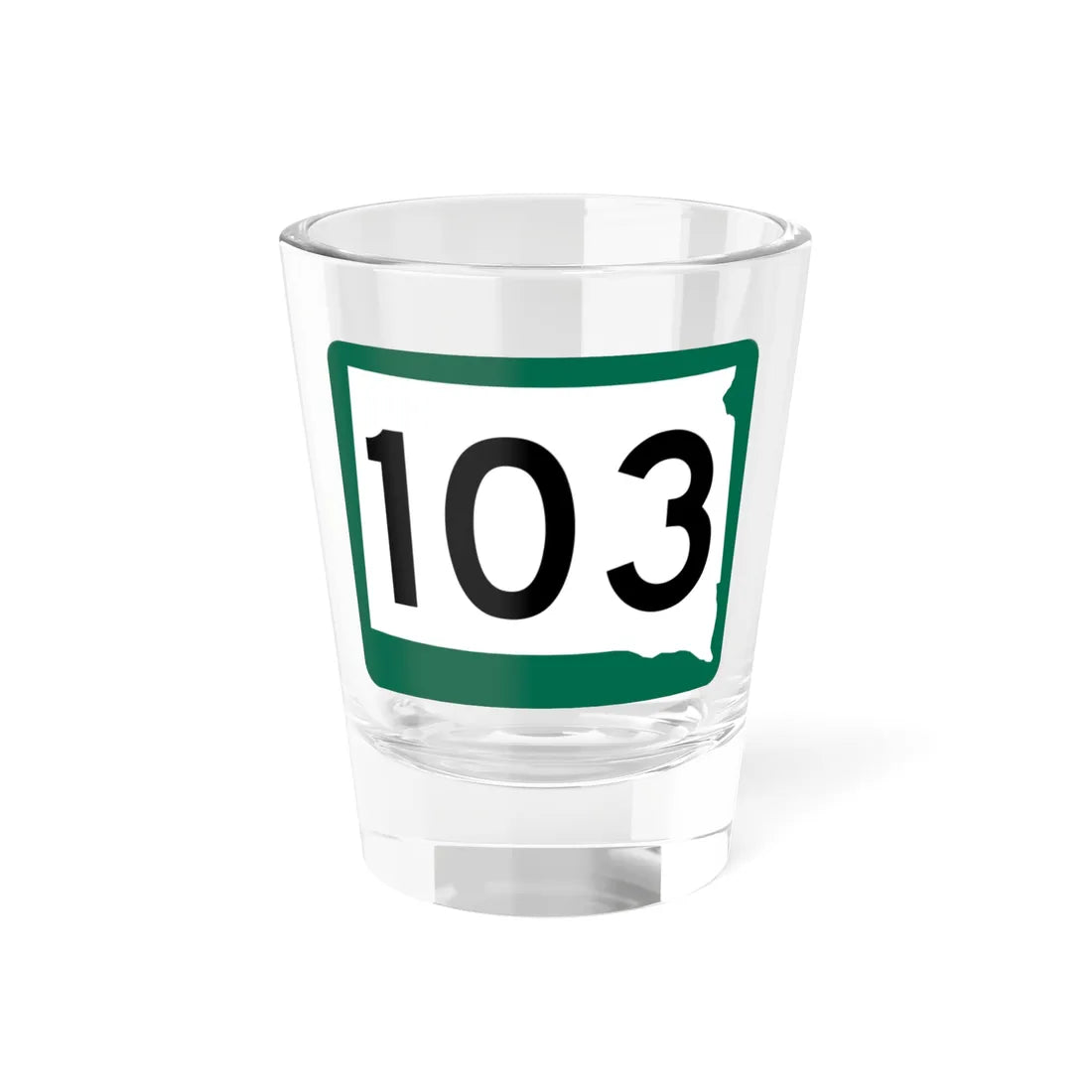 SD 103 (South Dakota) (Road Sign) Shot Glass 1.5oz 1.5oz - Go Mug Yourself