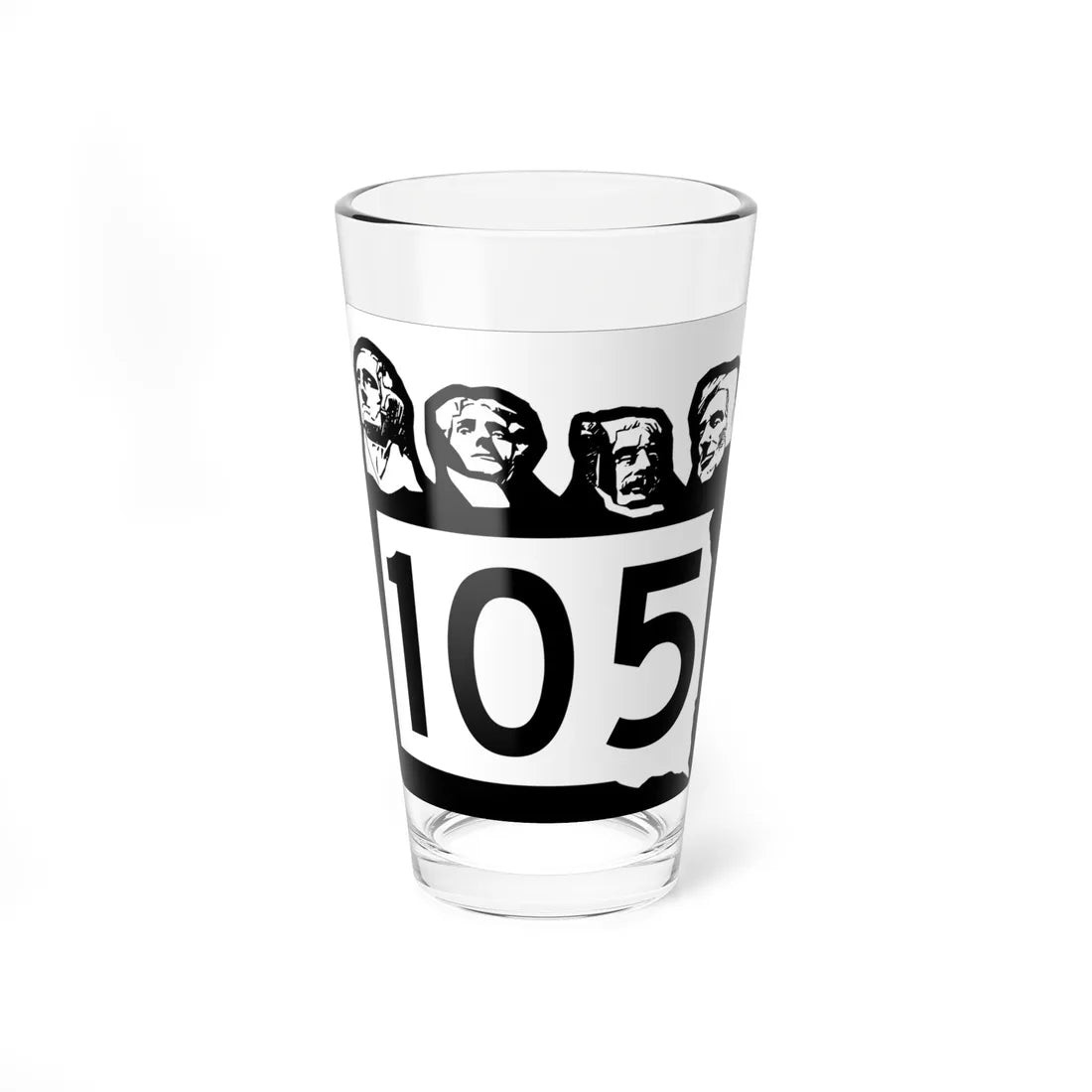 SD 105 1960 (South Dakota) (Road Sign) Pint Glass 16oz 16oz - Go Mug Yourself