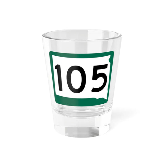 SD 105 (South Dakota) (Road Sign) Shot Glass 1.5oz 1.5oz - Go Mug Yourself