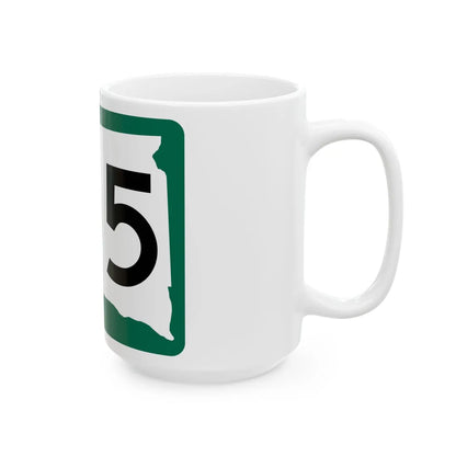 SD 105 (South Dakota) (Road Sign) White Coffee Mug - Go Mug Yourself