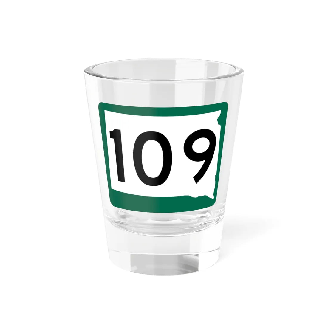 SD 109 (South Dakota) (Road Sign) Shot Glass 1.5oz 1.5oz - Go Mug Yourself