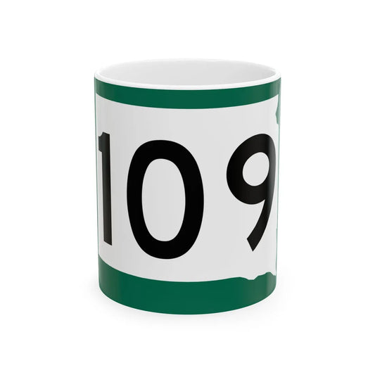 SD 109 (South Dakota) (Road Sign) White Coffee Mug 11oz - Go Mug Yourself