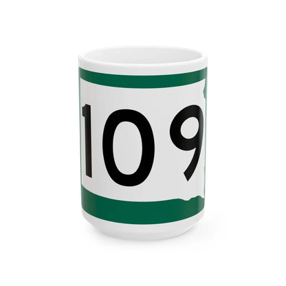 SD 109 (South Dakota) (Road Sign) White Coffee Mug 15oz - Go Mug Yourself
