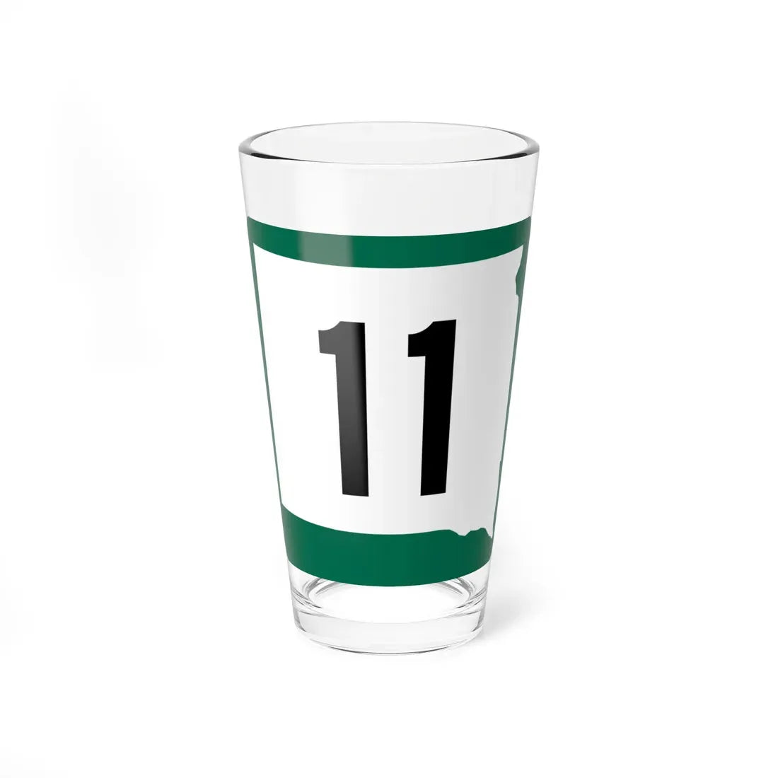 SD 11 (South Dakota) (Road Sign) Pint Glass 16oz 16oz - Go Mug Yourself
