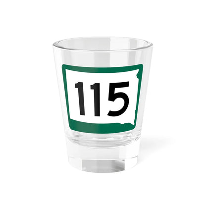 SD 115 (South Dakota) (Road Sign) Shot Glass 1.5oz 1.5oz - Go Mug Yourself