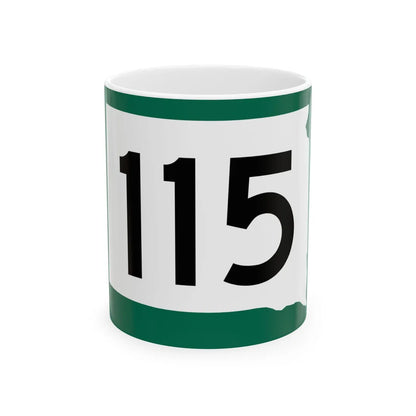 SD 115 (South Dakota) (Road Sign) White Coffee Mug 11oz - Go Mug Yourself