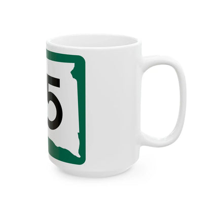 SD 115 (South Dakota) (Road Sign) White Coffee Mug - Go Mug Yourself