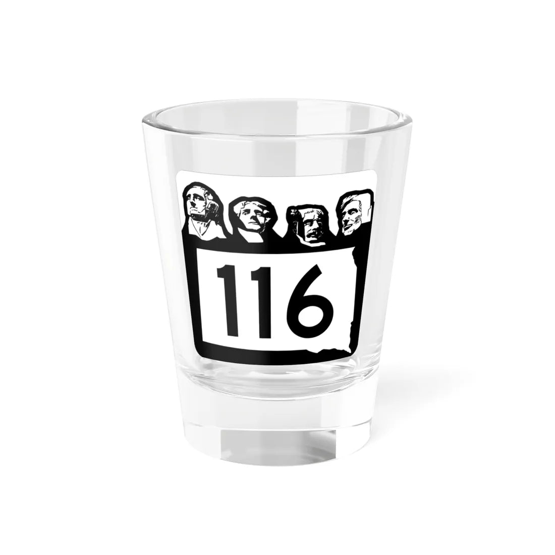 SD 116 1960 (South Dakota) (Road Sign) Shot Glass 1.5oz 1.5oz - Go Mug Yourself