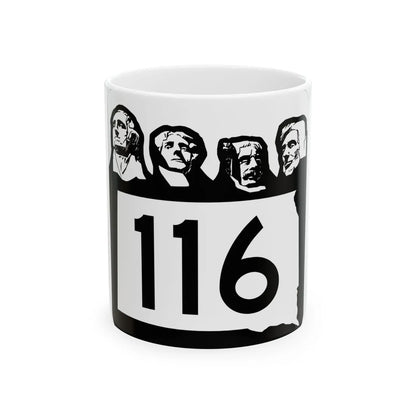 SD 116 1960 (South Dakota) (Road Sign) White Coffee Mug 11oz - Go Mug Yourself