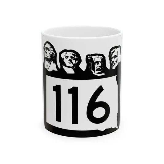 SD 116 1960 (South Dakota) (Road Sign) White Coffee Mug 11oz - Go Mug Yourself