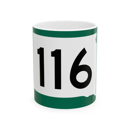 SD 116 (South Dakota) (Road Sign) White Coffee Mug 11oz - Go Mug Yourself