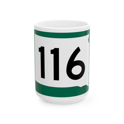SD 116 (South Dakota) (Road Sign) White Coffee Mug 15oz - Go Mug Yourself
