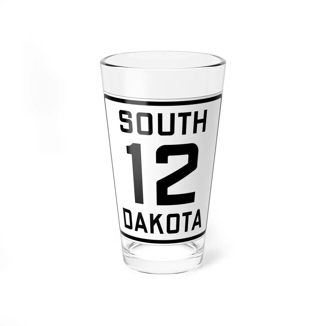 SD 12 1926 (South Dakota) (Road Sign) Pint Glass 16oz 16oz - Go Mug Yourself