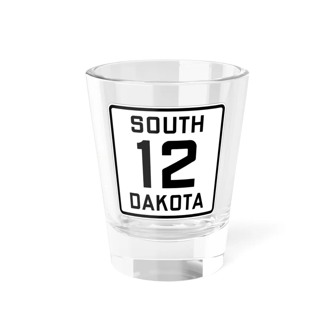 SD 12 1926 (South Dakota) (Road Sign) Shot Glass 1.5oz 1.5oz - Go Mug Yourself
