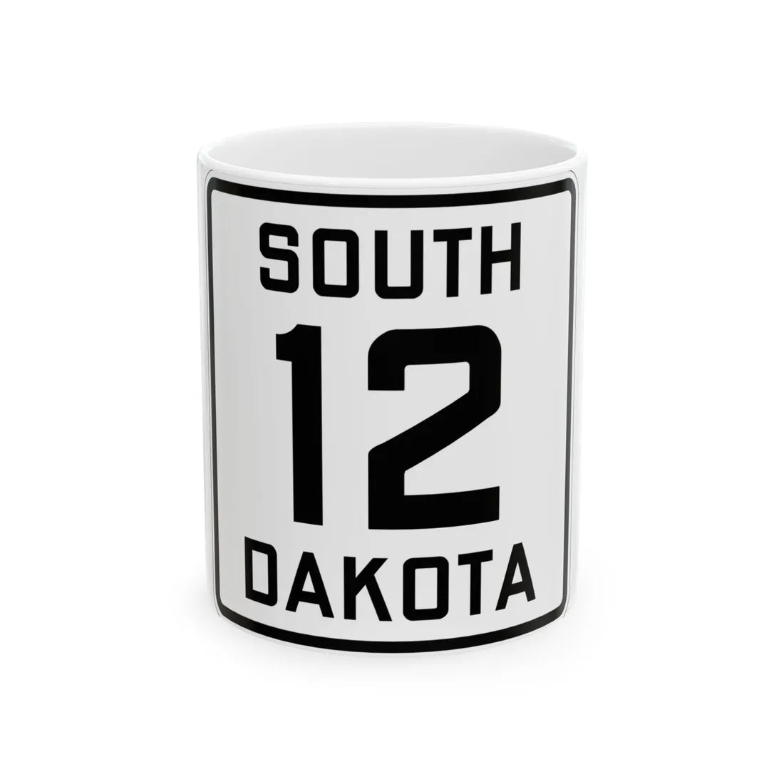 SD 12 1926 (South Dakota) (Road Sign) White Coffee Mug 11oz - Go Mug Yourself