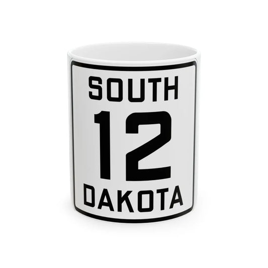 SD 12 1926 (South Dakota) (Road Sign) White Coffee Mug 11oz - Go Mug Yourself