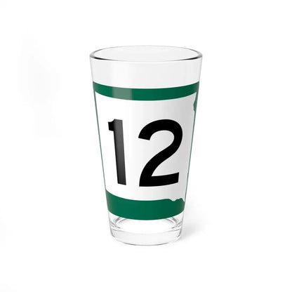 SD 12 (South Dakota) (Road Sign) Pint Glass 16oz 16oz - Go Mug Yourself