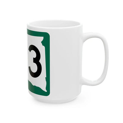 SD 123 (South Dakota) (Road Sign) White Coffee Mug - Go Mug Yourself