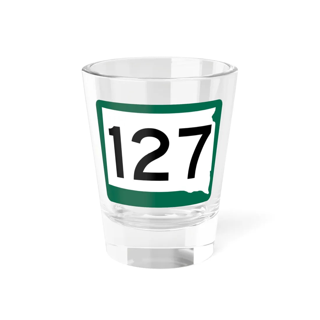 SD 127 (South Dakota) (Road Sign) Shot Glass 1.5oz 1.5oz - Go Mug Yourself