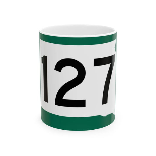 SD 127 (South Dakota) (Road Sign) White Coffee Mug 11oz - Go Mug Yourself