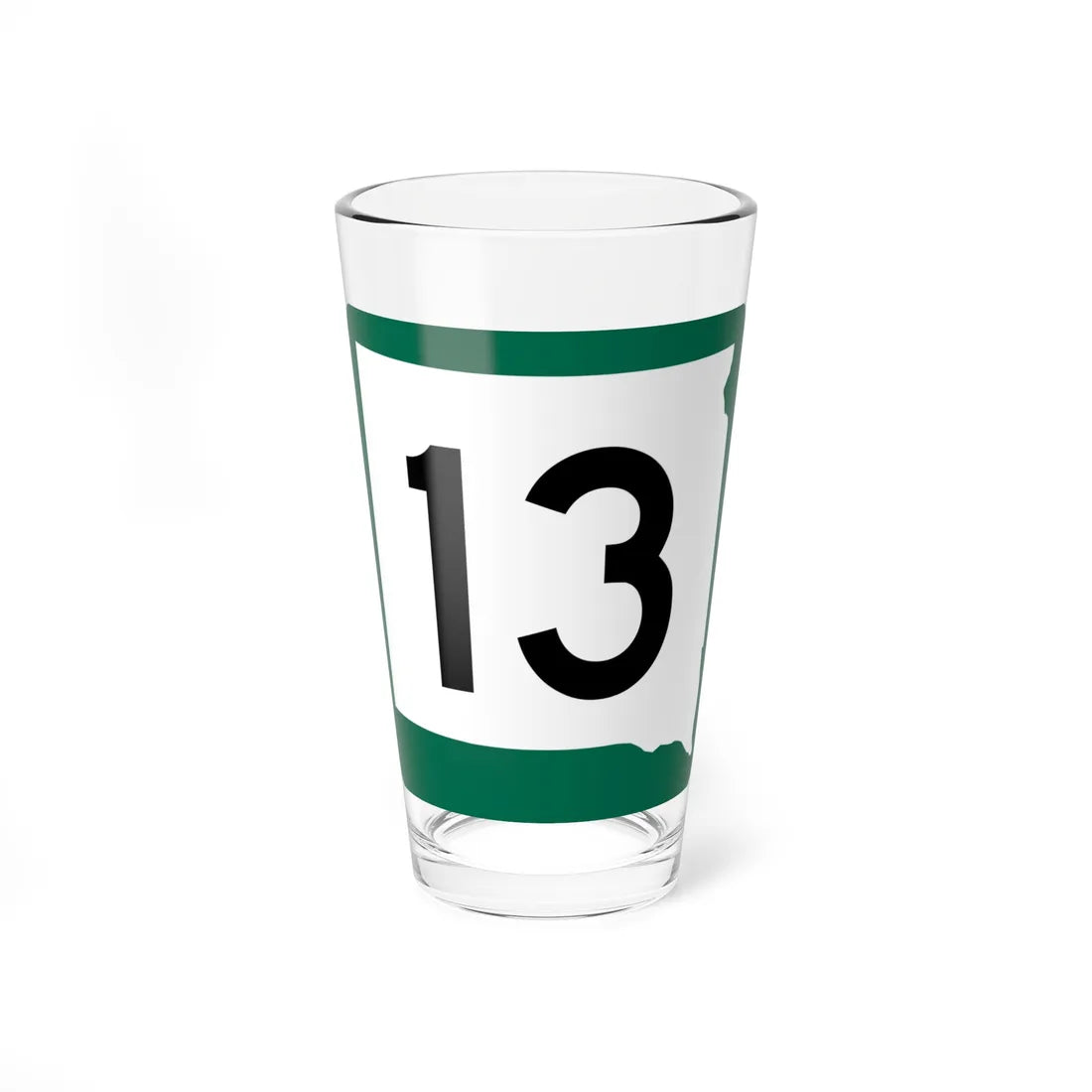 SD 13 (South Dakota) (Road Sign) Pint Glss 16oz 16oz - Go Mug Yourself